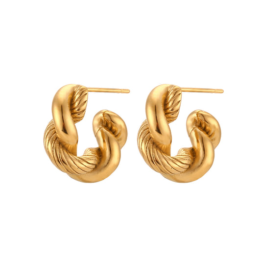 Twist & Shout Gold Hoops