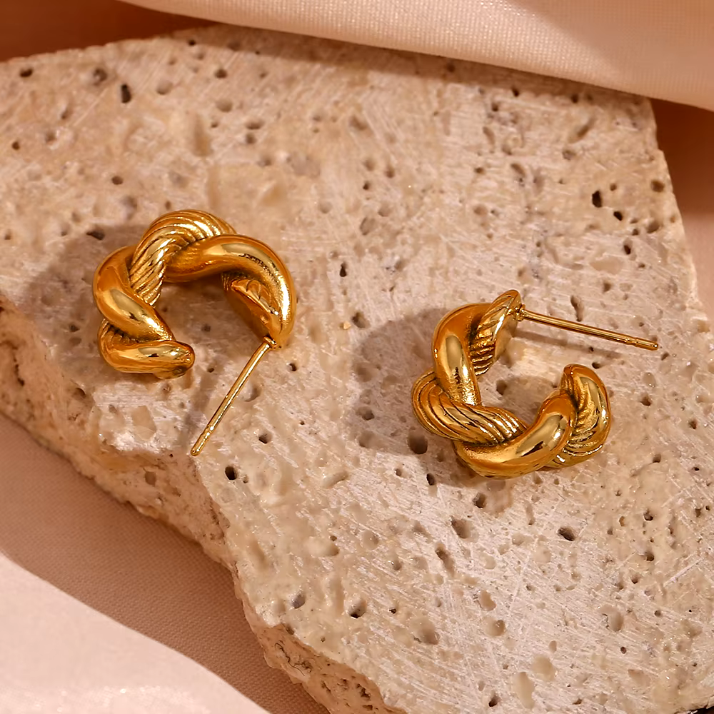 Twist & Shout Gold Hoops