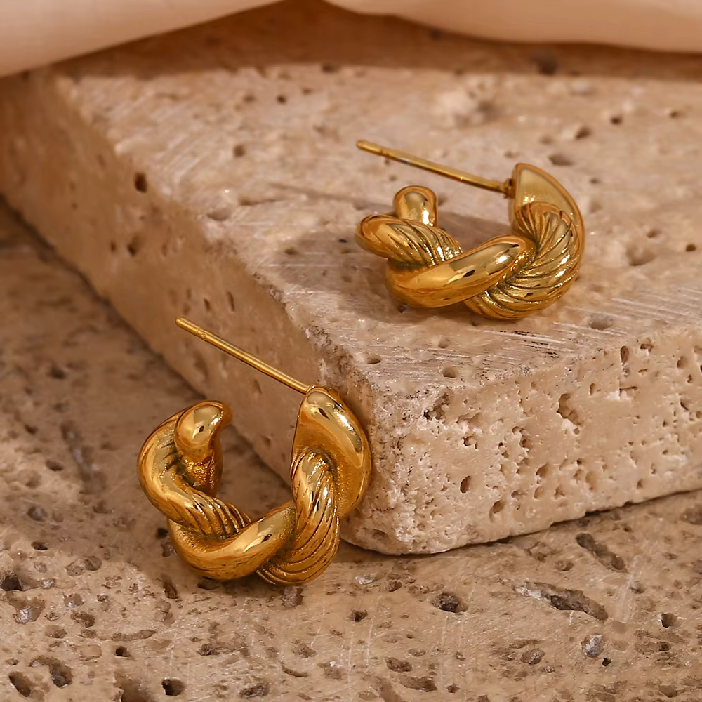 Twist & Shout Gold Hoops